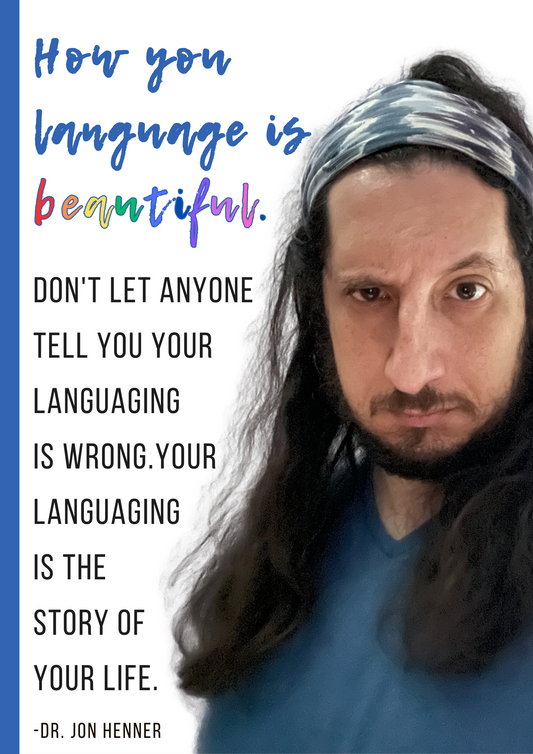 "how you language is beautiful" poster